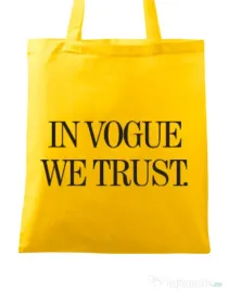 Sacosa din panza In vogue we trust Galben