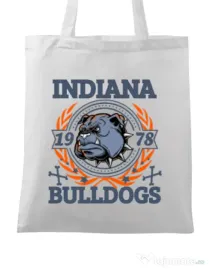 Sacosa din panza Indiana Bulldogs Alb