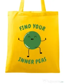 Sacosa din panza Inner peas Galben