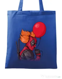 Sacosa din panza IT is Deadpool Albastru regal