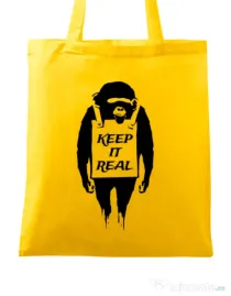 Sacosa din panza Keep it real Galben