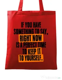 Sacosa din panza Keep it to yourself Rosu