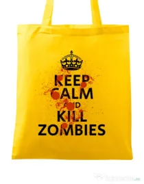 Sacosa din panza Kill zombies Galben