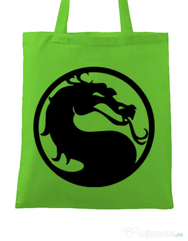 Sacosa din panza Kombat time Verde mar