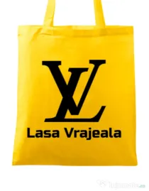 Sacosa din panza Lasa vrajeala Galben