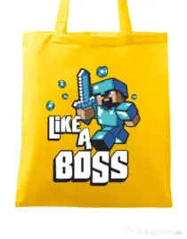 Sacosa din panza Like a boss Galben