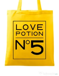 Sacosa din panza Love potion Galben