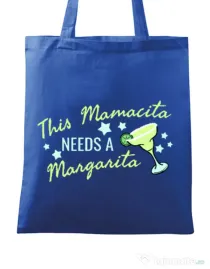 Sacosa din panza Mamacita Albastru regal