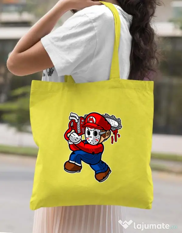 Sacosa din panza Mario Massacre Galben