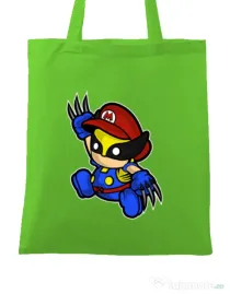 Sacosa din panza Mario Wolverine Verde mar