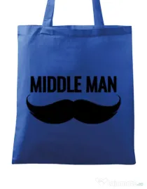 Sacosa din panza Middle man Albastru regal