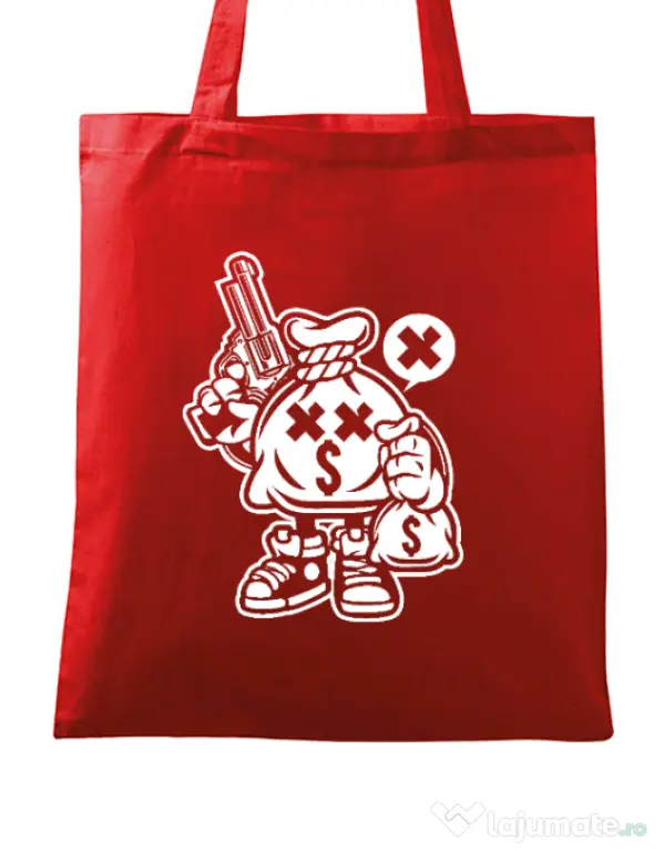Sacosa din panza Money Takers Rosu