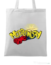 Sacosa din panza Mooonday Alb