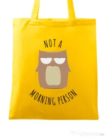 Sacosa din panza Morning owl Galben