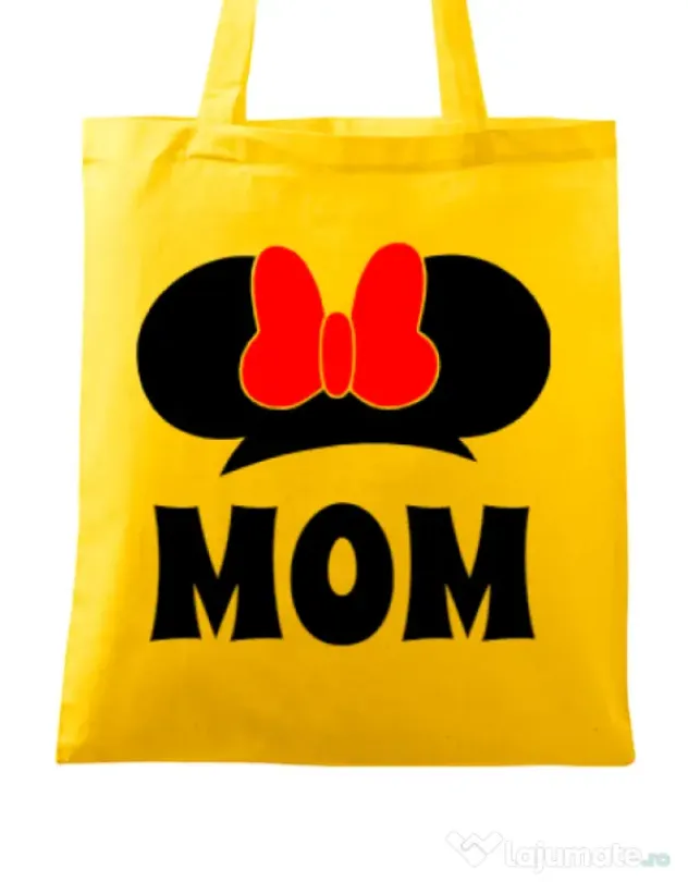 Sacosa din panza Mouse mom Galben