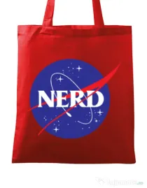 Sacosa din panza Nerd Rosu