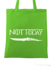 Sacosa din panza Not today Verde mar