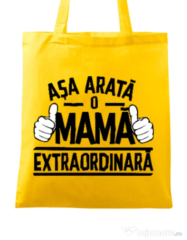 Sacosa din panza O mama extraordinara Galben