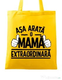 Sacosa din panza O mama extraordinara Galben