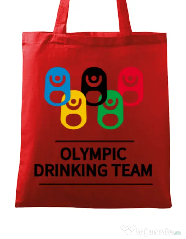 Sacosa din panza Olympic drinking team Rosu