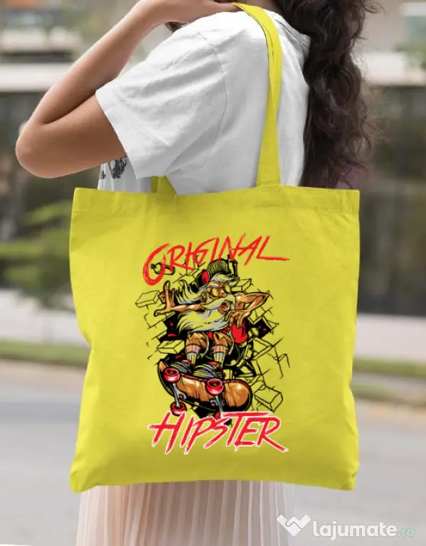 Sacosa din panza Original hipster Galben