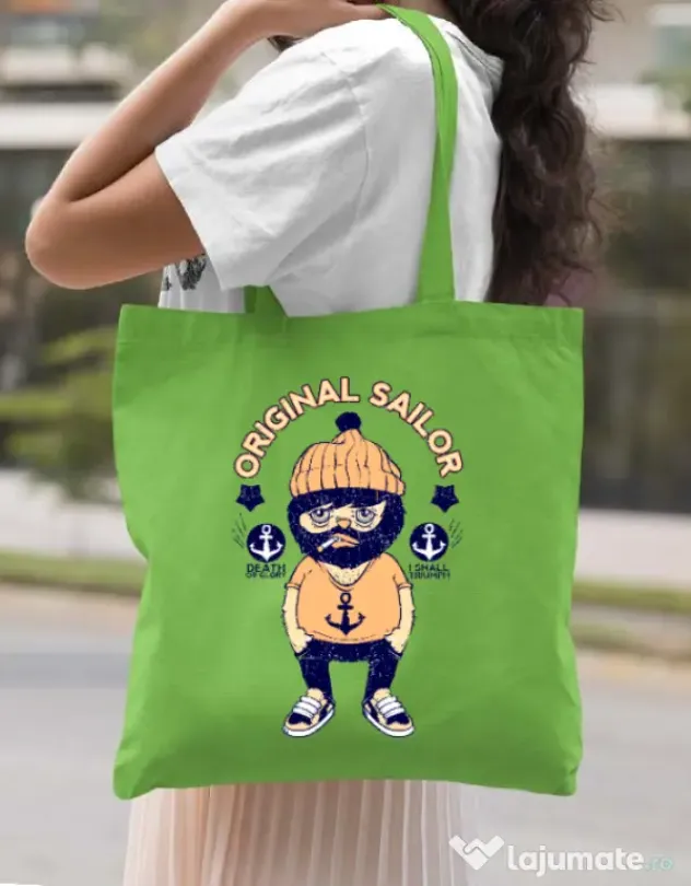 Sacosa din panza Original sailor Verde mar