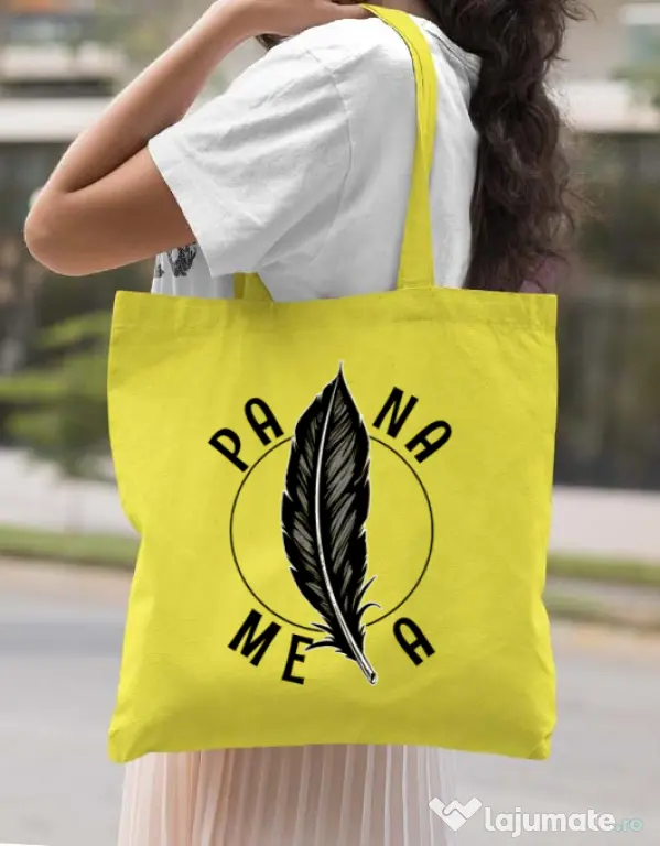 Sacosa din panza Pana mea Galben
