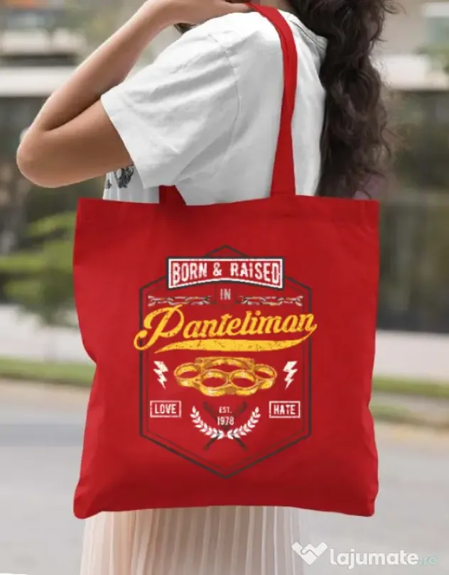 Sacosa din panza Pantelimon Rosu