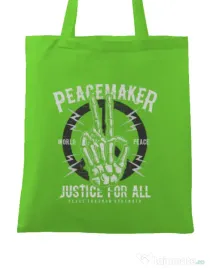 Sacosa din panza Peace Maker Verde mar