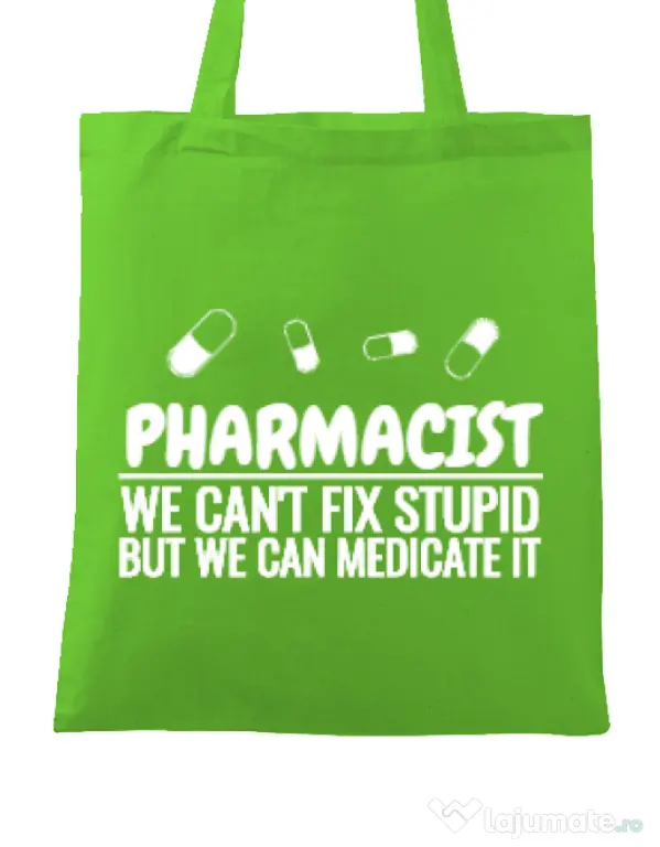Sacosa din panza Pharmacist Verde mar