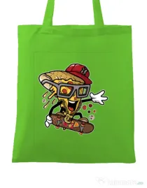 Sacosa din panza Pizza Skater Verde mar