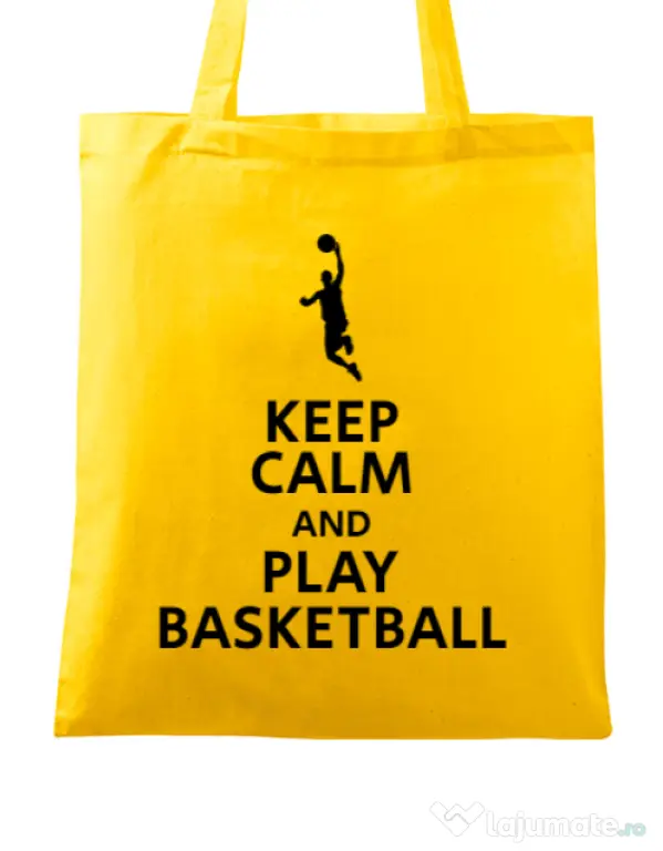 Sacosa din panza Play basketball Galben