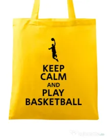 Sacosa din panza Play basketball Galben