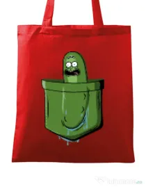 Sacosa din panza Pocket Pickle Rosu