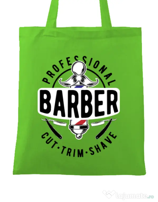 Sacosa din panza Professional barber Verde mar