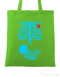 Sacosa din panza Radiografie Verde mar