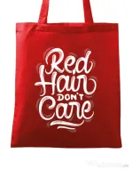 Sacosa din panza Red Hair Dont Care Rosu