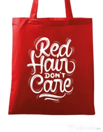 Sacosa din panza Red Hair Dont Care Rosu