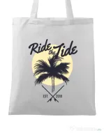 Sacosa din panza Ride the tide Alb