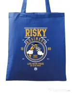 Sacosa din panza Risky Business Albastru regal