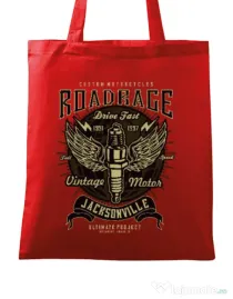 Sacosa din panza Road Rage Rosu