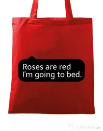 Sacosa din panza Roses are red Rosu