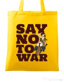 Sacosa din panza Say no to war Galben