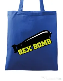 Sacosa din panza Sex bomb Albastru regal