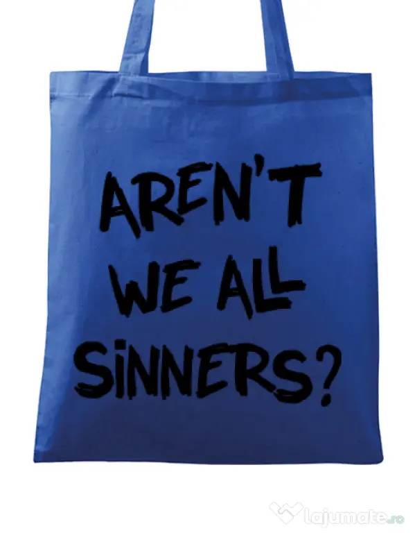 Sacosa din panza Sinners Albastru regal