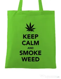 Sacosa din panza Smoke weed Verde mar