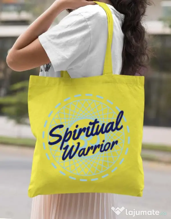 Sacosa din panza Spiritual warrior Galben
