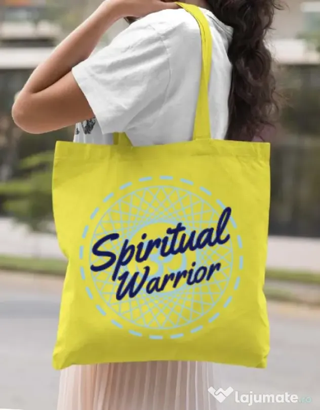 Sacosa din panza Spiritual warrior Galben