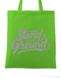 Sacosa din panza Stand Your Ground Verde mar