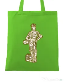 Sacosa din panza Street C3PO Verde mar